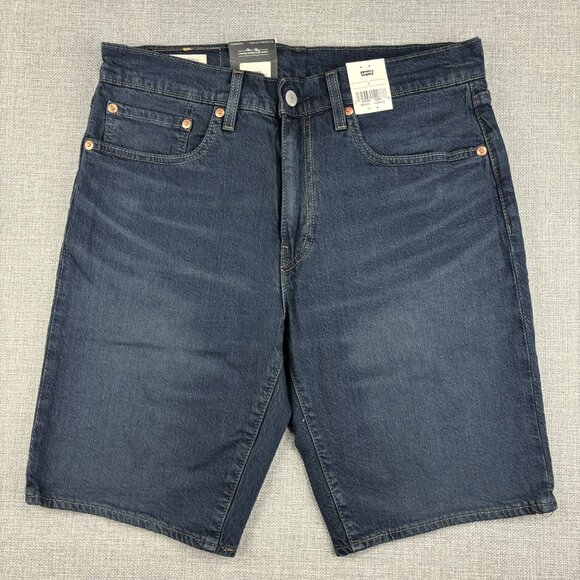 Levi's Premium 405 Standard Shorts W31 L10 Stretch Denim Dark Blue. - Picture 1 of 13